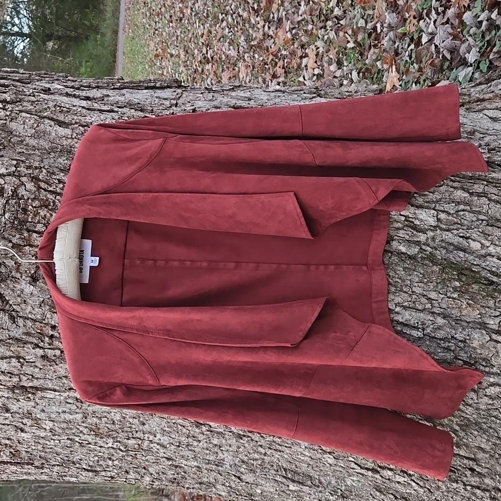BB DAKOTA. Terra Cotta Faux Suede Jacket. Womans Size M. NWOT.